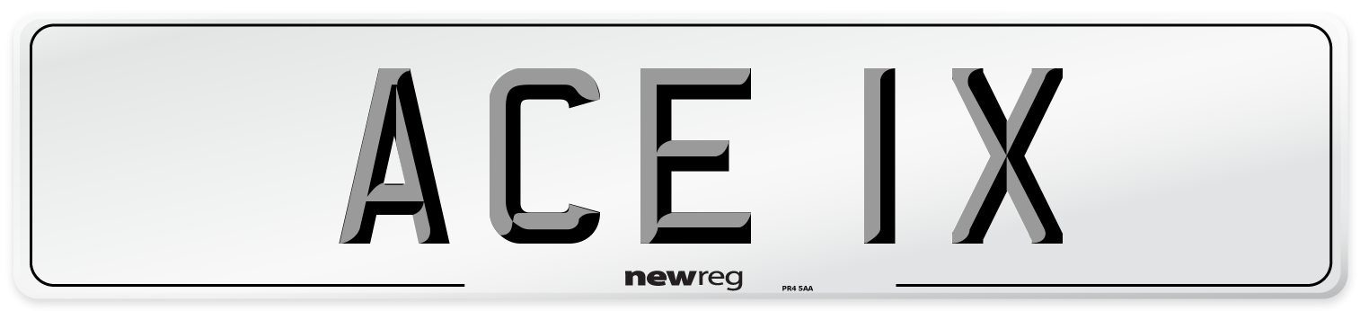 ACE 1X Number Plate from New Reg